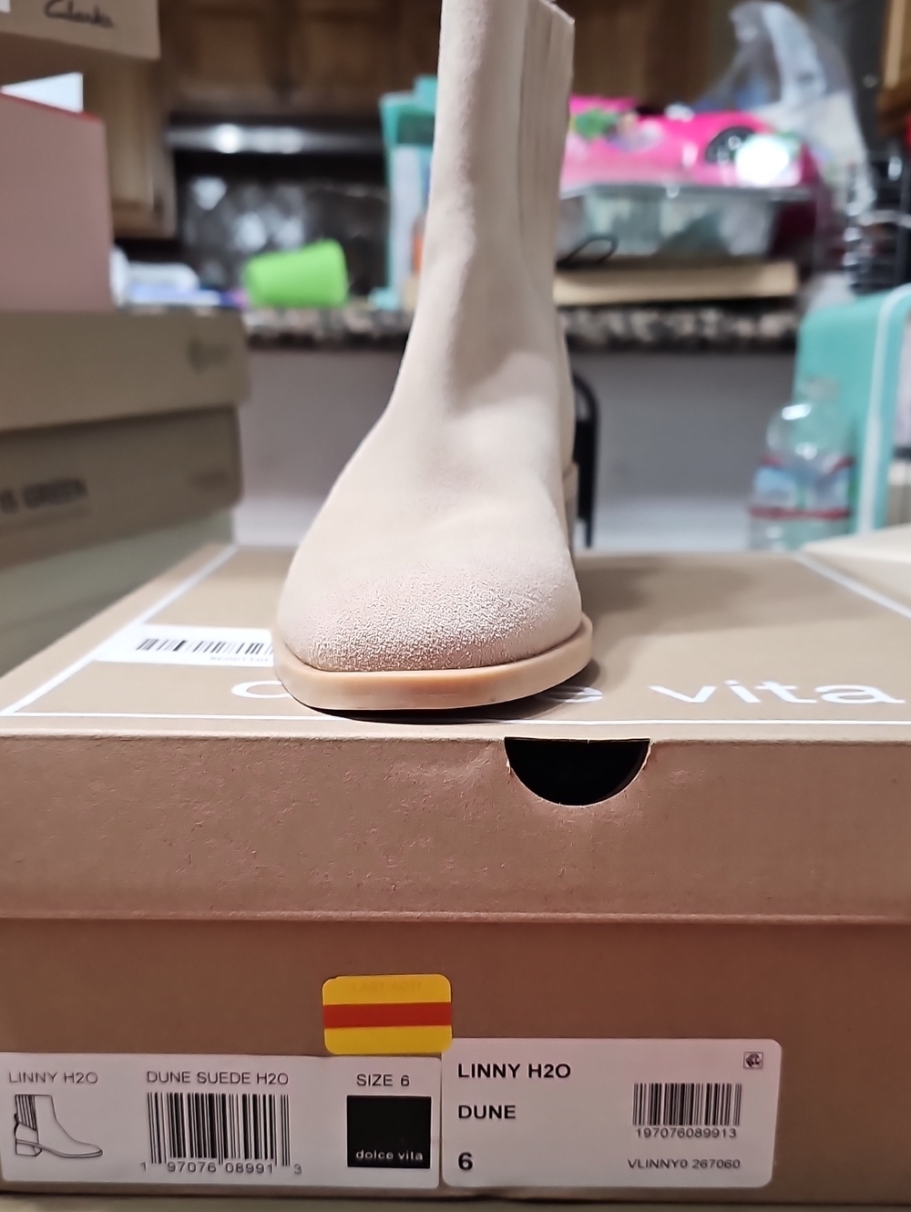 Dolce Vita Dune Suede Ankle Boot - Light Beige